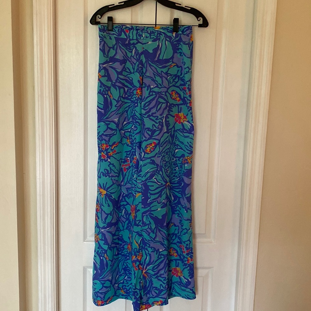 Lilly Pultizer Middleton Palazzo Pants in Blue Iris Mai Tai size XS